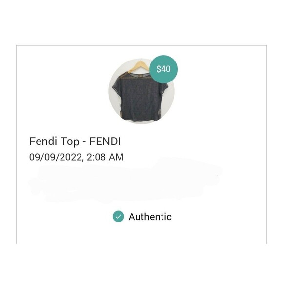 New Fendi Womens Zucca Monogram FF Sheer Top Blouse Black Size IT 42 US 8 - Picture 6 of 6